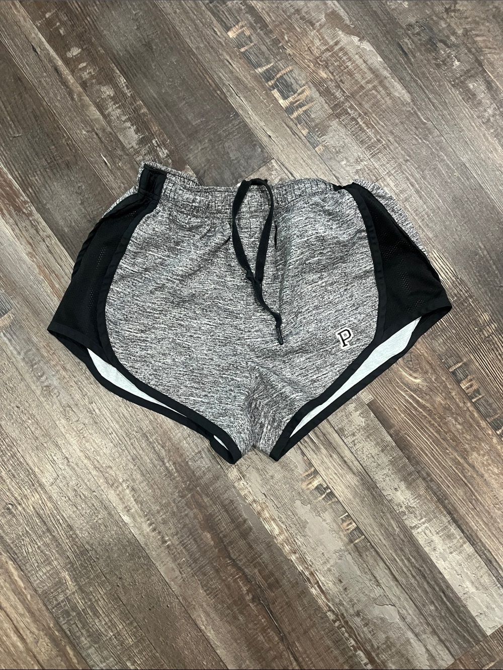 PINK Victoria's Secret Gray Athletic Shorts with Black Trim